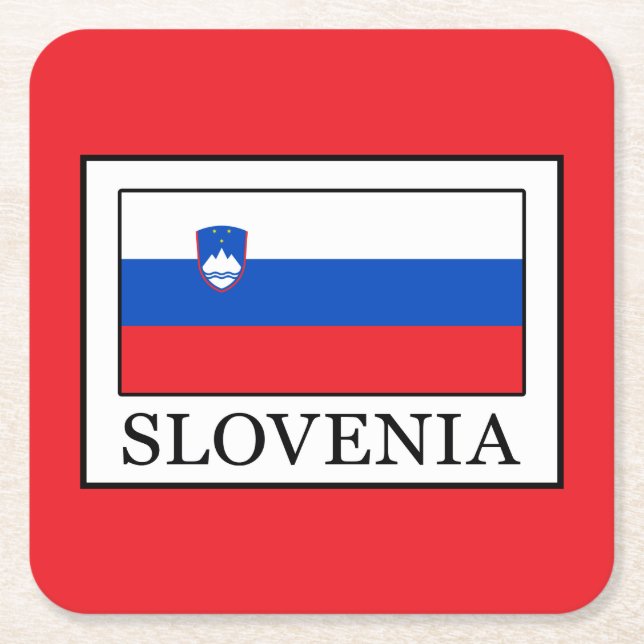 Slowenien Rechteckiger Pappuntersetzer (Vorderseite)