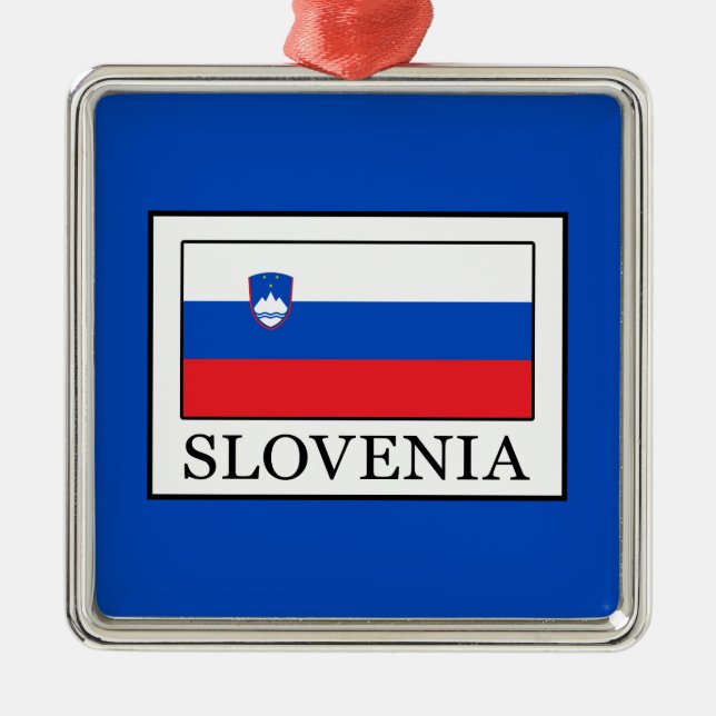 Slowenien Silbernes Ornament (Vorne)