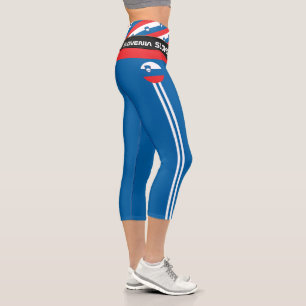 Slowenien & Slowenien Flaggenmode, Fitness, Sport Capri Leggings