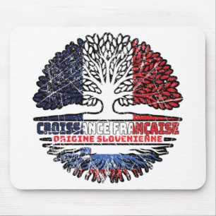 Slowenien Slowenisch Französisch Frankreich Baumw Mousepad