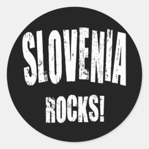 Slowenien Steine! Runder Aufkleber