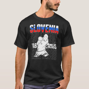 Slowenien Tischtennis unterstützt slowenisches Pin T-Shirt
