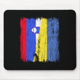 Slowenien Ukraine Halbflagge Slowenische Ukrainisc Mousepad