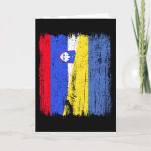 Slowenien Ukraine Halbflagge Slowenisches Ukrainis Karte