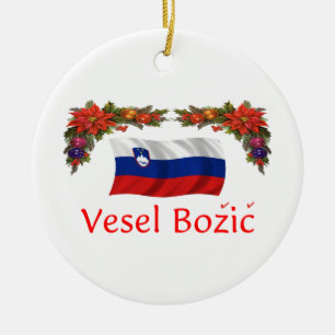 Slowenien-Weihnachten Keramikornament