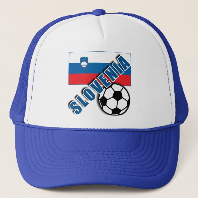 SLOWENIEN-WeltFußballfan-T-Shirts Truckerkappe (Vorderseite)