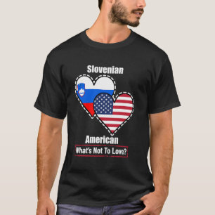 Slowenisch Amerikanische Herzflaggen Was nicht zu T-Shirt