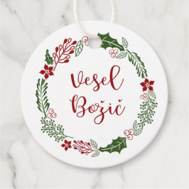 Slowenisch frohe Weihnachten, Custom Geschenkanhänger