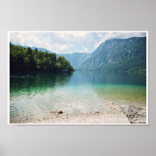Slowenische Berge und Bohinj-See Landschaftliches  Poster