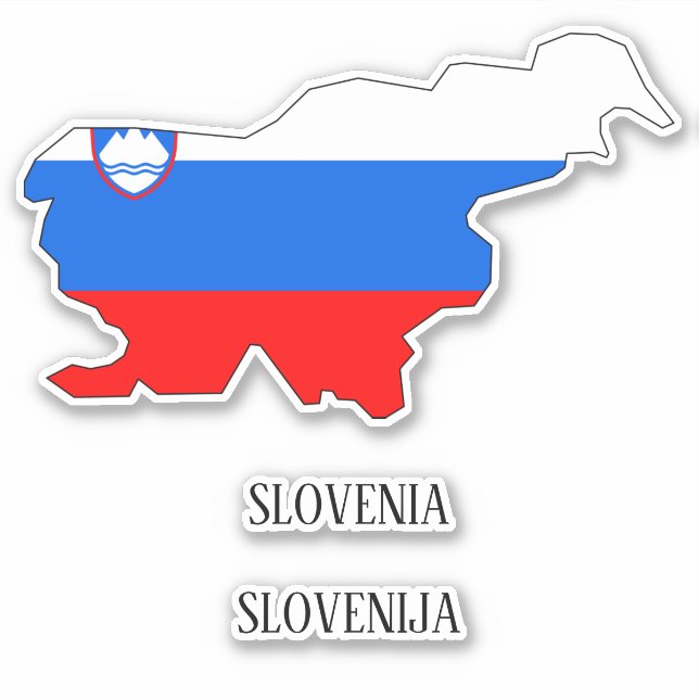 Slowenische Flagge Aufkleber (Vorderseite)