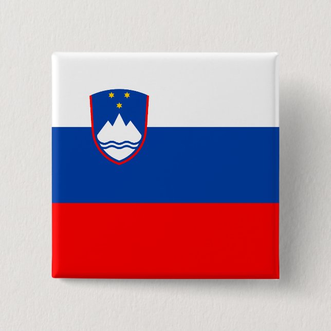 Slowenische Flagge Button (Vorderseite)
