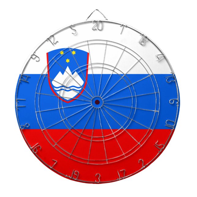 Slowenische Flagge Dartscheibe (vorne)