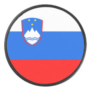Slowenische Flagge Eishockey Puck