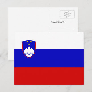Slowenische Flagge, Flagge Sloweniens Postkarte