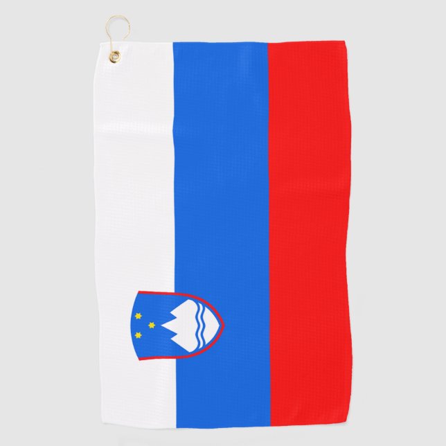 Slowenische Flagge Golfhandtuch (Vorderseite)
