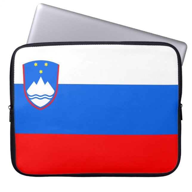 Slowenische Flagge Laptopschutzhülle (Vorderseite)
