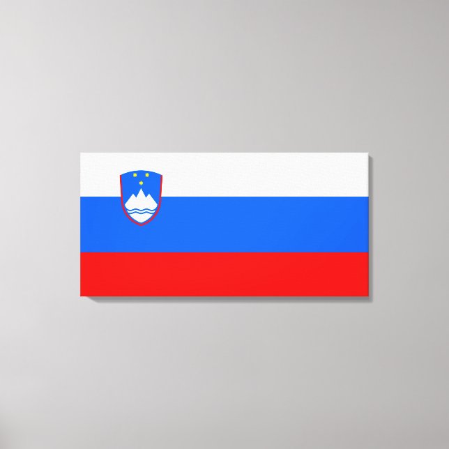 Slowenische Flagge Leinwanddruck (Vorderseite)