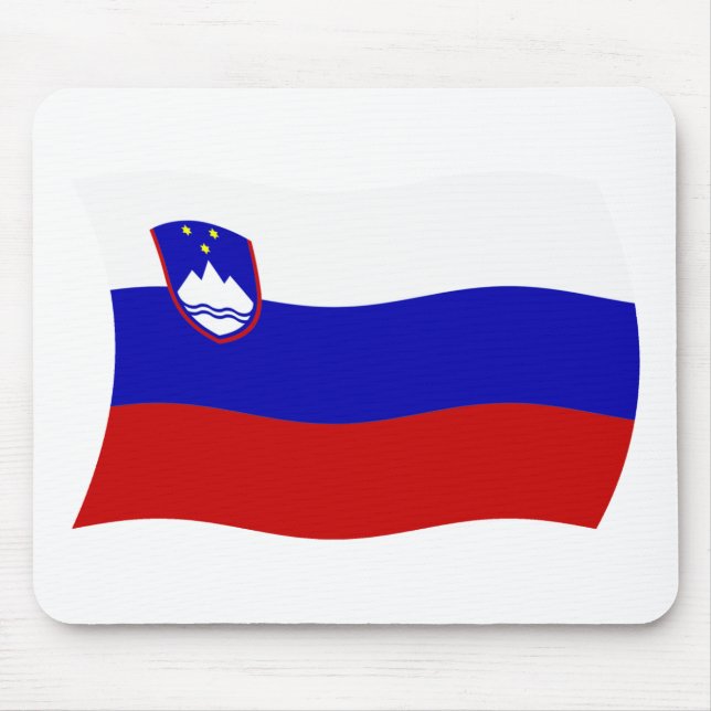 Slowenische Flagge Mousepad (Vorne)