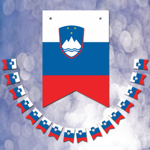 Slowenische Flagge & Party Slowenien Banner / Hoch