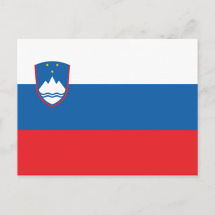 Slowenische Flagge Postkarte