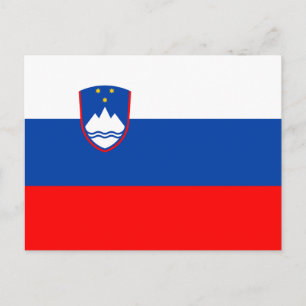 Slowenische Flagge Postkarte