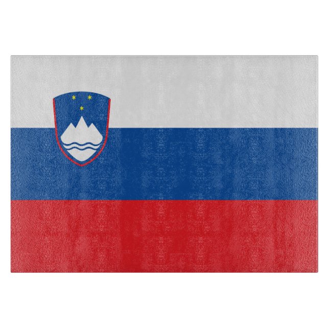 Slowenische Flagge Schneidebrett (Vorderseite)