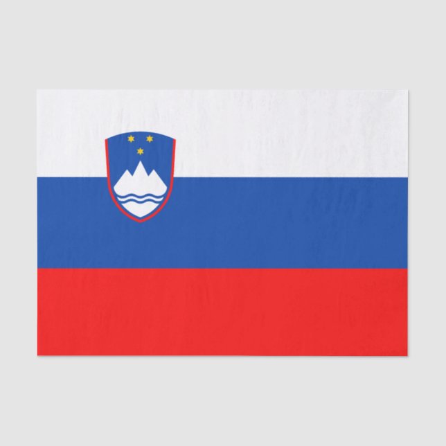 Slowenische Flagge Seidenpapier (Vorderseite)
