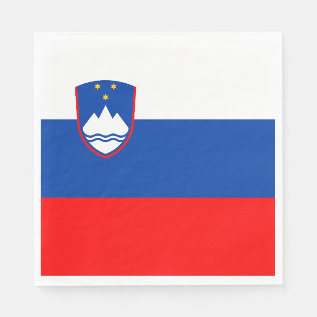 Slowenische Flagge Serviette (Vorderseite)