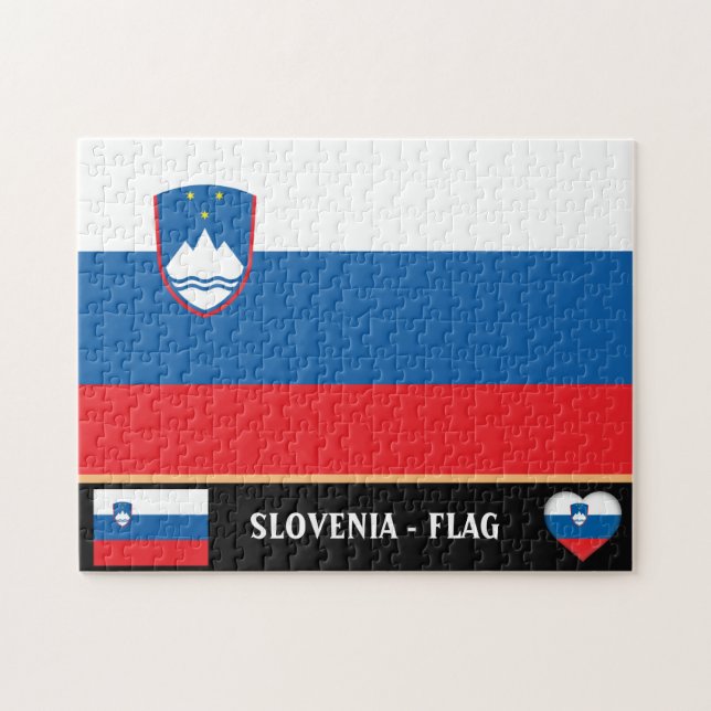 Slowenische Flagge & Slowenien/Land, Urlaubssport (Horizontal)