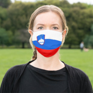 Slowenische Flagge (Slowenien) Mund-Nasen-Maske Aus Stoff