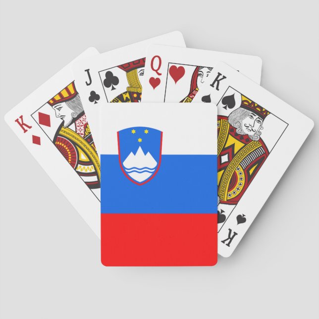 Slowenische Flagge Spielkarten (Rückseite)
