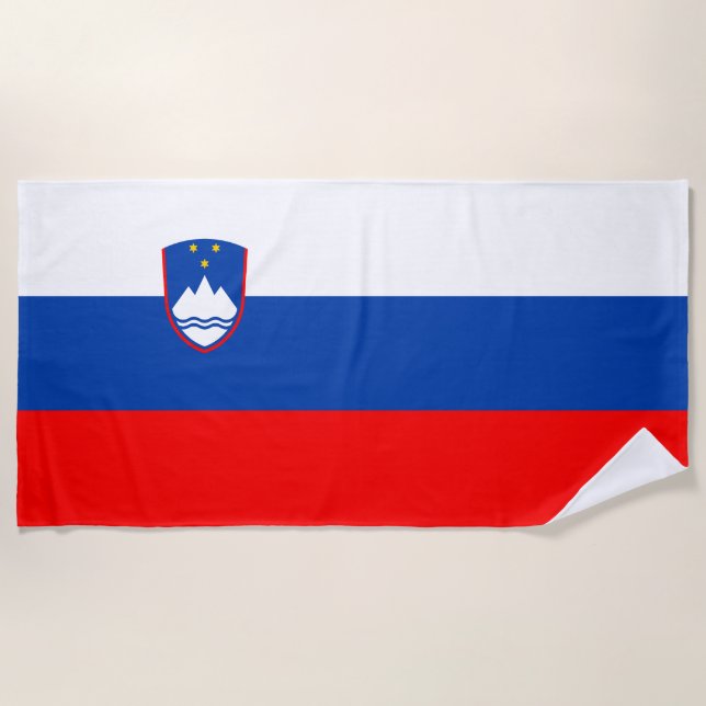 Slowenische Flagge Strandtuch (Vorderseite)