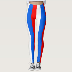 Slowenische Flaggenfarben vertikal gestreift Leggings