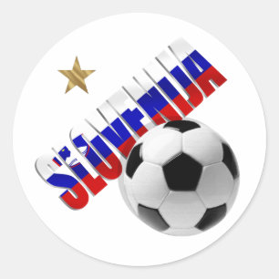 Slowenische Fußballstar-Fußball Slowenischer Fußba Runder Aufkleber