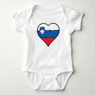 Slowenische Herzenflagge Baby Strampler