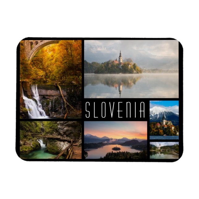 Slowenische Landschaften sammeln Foto für Reisen Magnet (Horizontal)