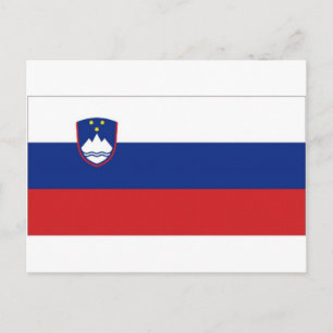 Slowenische Staatsflagge Postkarte