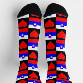 Slowenischer Flaggen-Herzblut Slowenischer Nationa Socken