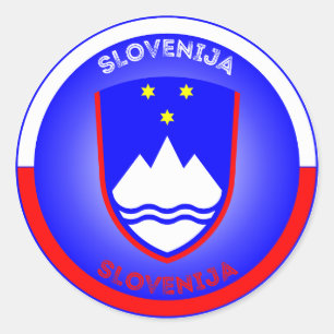 Slowenisches Erbe-Emblem Runder Aufkleber