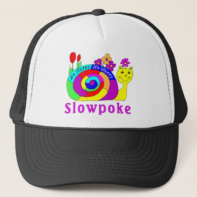 "Slowpoke" Slowpoke die Schnecke Truckerkappe (Vorderseite)