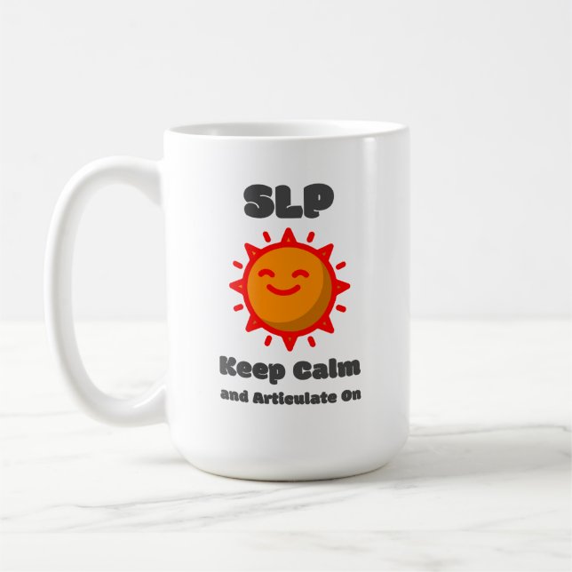 SLP Behalte Ruhe und Artikulation auf Tasse (Links)