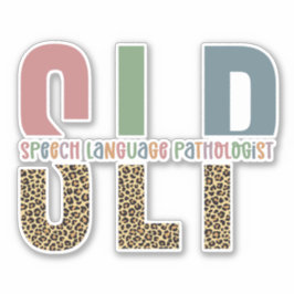 SLP Cheetah Print Speech Sprachpathologe Geschenk Aufkleber
