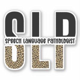 SLP Cheetah Print Speech Sprachpathologe Geschenk Aufkleber