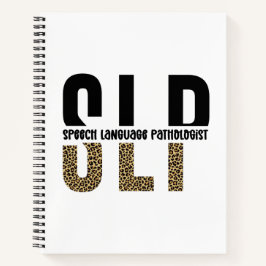 SLP Cheetah Print Speech Sprachpathologe Geschenk Notizbuch