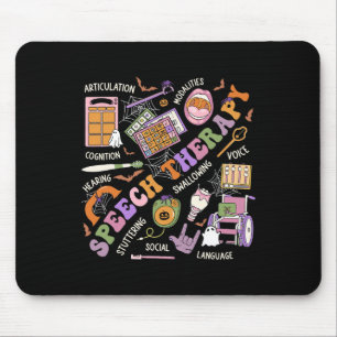 Slp Halloween Shirt Speech Therapy Halloween Niedl Mousepad