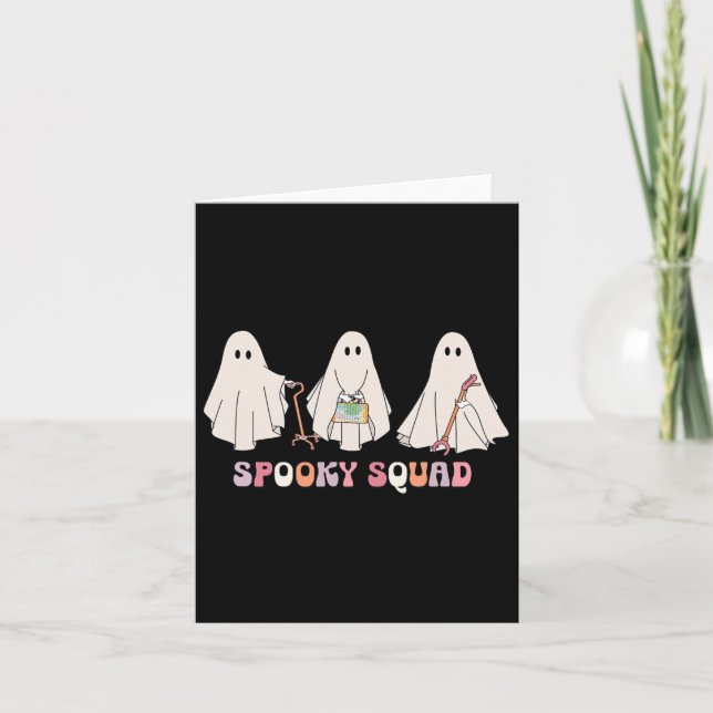 Slp Halloween Spooky Squad Gouls Outfit Women Mädc Karte (Vorderseite)