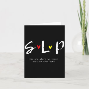 Slp-Lehrer-Shirts Sprachtherapeut Geschenk Karte