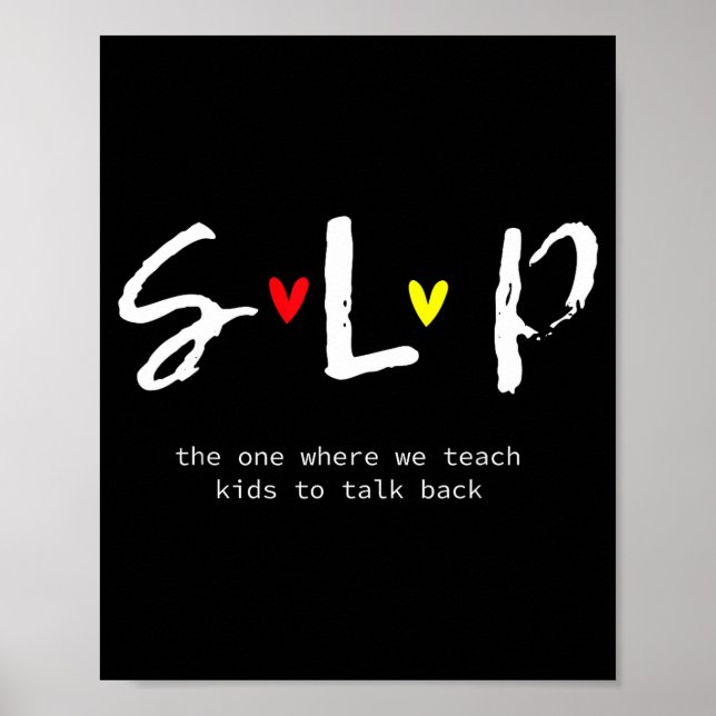 Slp-Lehrer-Shirts Sprachtherapeut Gif Poster (Vorne)