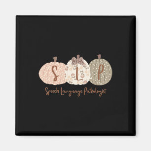 Slp Pumpkin Speech Language Pathologe Fall Autum Magnet
