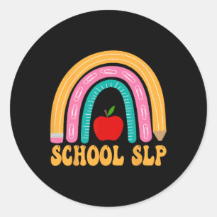 Slp Rainbow Pencil Women Back to School Aufwertung Runder Aufkleber